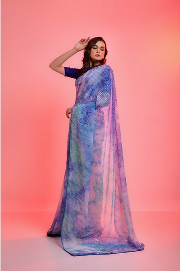 Prizam Color Set Chiffon Party Wear Sarees Catalog